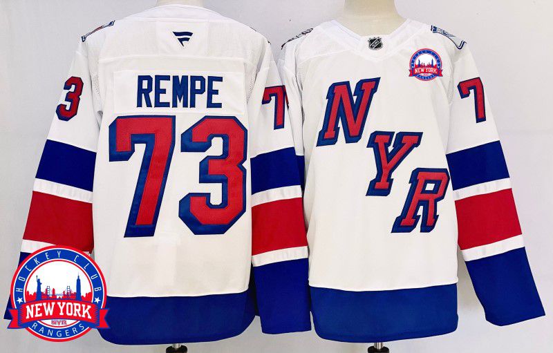 Men New York Rangers #73 Rempe White Fanatics 2025 NHL Jersey style 5